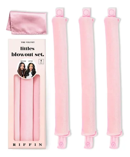 Set De Rulos De Cabello Riffin De Terciopelo Sin Calor Con P