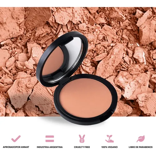 Rubor En Polvo Compacto Mazz Make Up Ultra Pigmentado