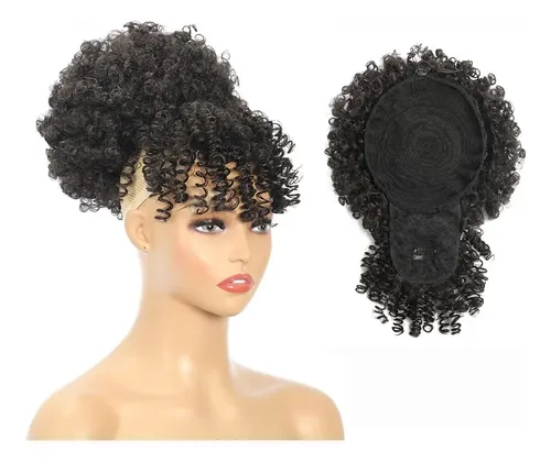 Y Extensión De Moño De Cabello Afro Con Cola De Caballo Y G