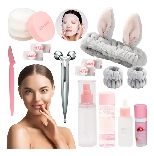 Set De 10 Cuidado Facial Skin Care Gel Crema Rutina Limpieza