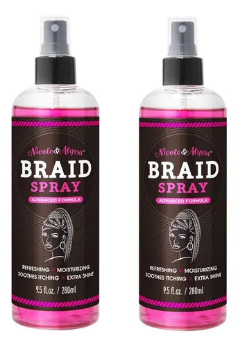 Spray Para Trenzas Nicole & Alyssa 2 X 280 Ml Hidratante Con
