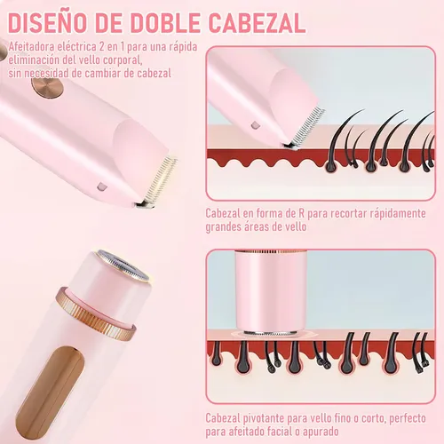 2 En 1 Rasuradora Electrica Mujer, Depiladora Facial