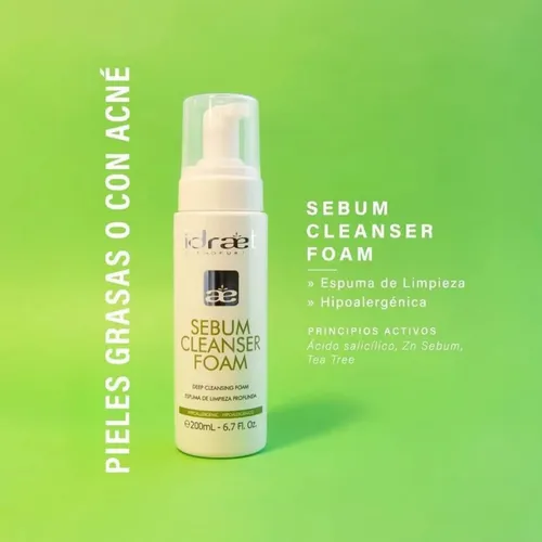 Espuma De Limpieza Profunda Acne Sebum Cleanser 200ml Idraet