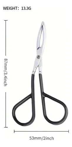 Pinzas Pequeñas De Acero Inoxidable Para Cejas, 1 Pieza Black Soft Touch