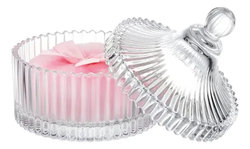 3 Pieces Extra Large Body Powders Puff With Clear Glass