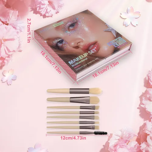 +set De Maquillaje Integrado Con Paleta De Sombras Y Brocha/