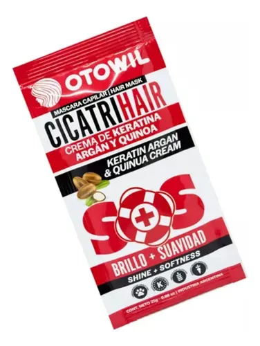 Máscara Capilar Brillo + Suavidad Cicatrihair X 25gr Otowil