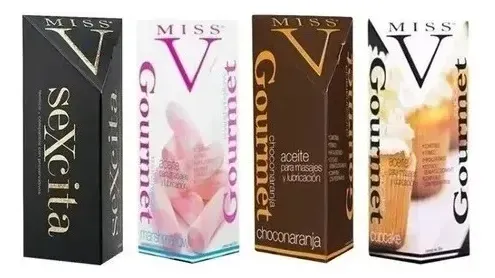 Aceite Miss V Lubricante Masajes Gel Intimo Combo Kit 4 Ud