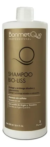 Shampoo Bio-liss Bonmetique Argan Sin Sulfato X 900 Ml