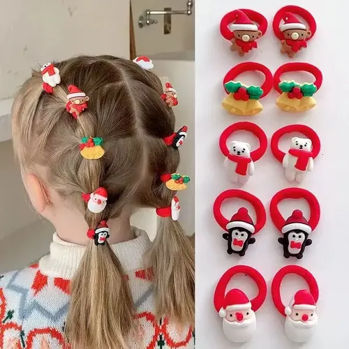 Cintas For El Pelo Navideñas Niñas Santa Reno Regalo