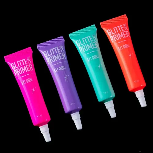 4 Primer Glitter Efecto Fijador Brillo Crema Color