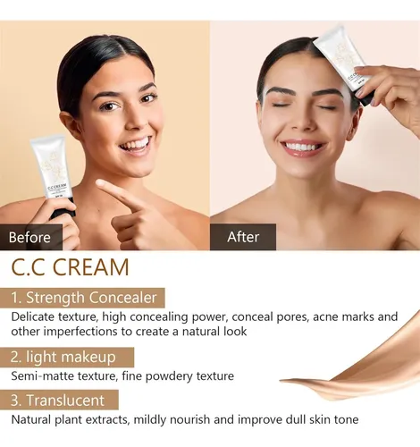 Crema Cc Coreana Con Spf 50 Para Piel Madura