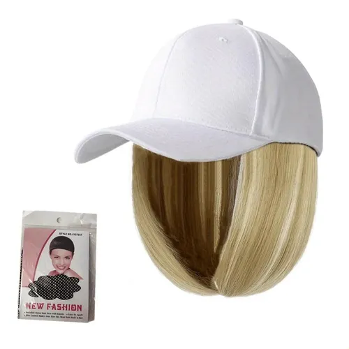 Gorra De Peluca Sin Pegamento Extensiones Cabello Bob Corto