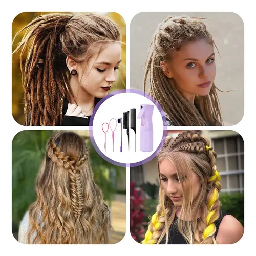 Set De Peines Y Cepillos Con Botella Spray Para Cabello
