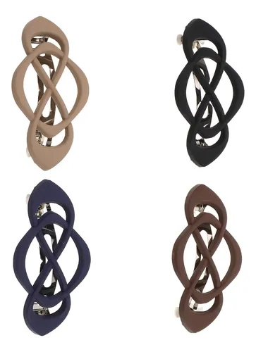 Pinzas Para El Pelo Francesas Vintage, 4 Piezas: Women Twist