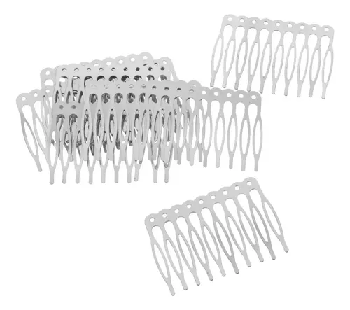 Peineta Para El Pelo Diy, 5,6 Cm, Plateada, 5,6 Cm, Plateada