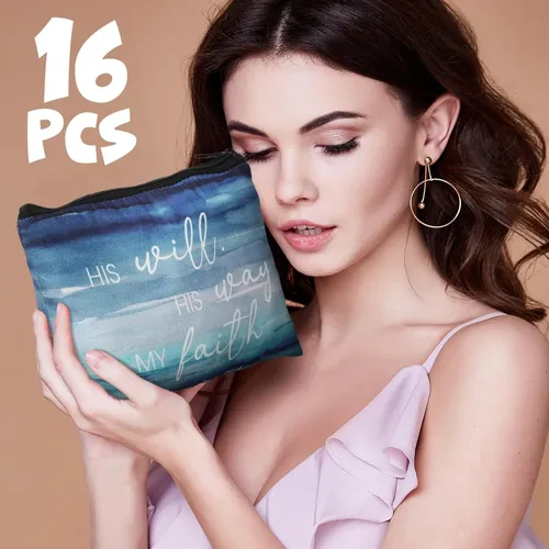Bolsas De Maquillaje Pinkunn De Lona A Granel, 16 Unidades C