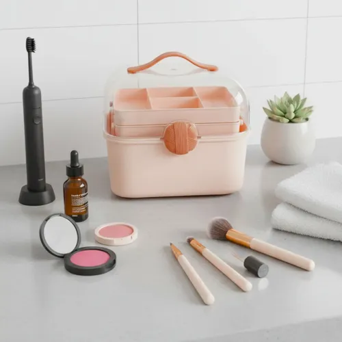 Caja Organizadora De Maquillaje Con Tapa
