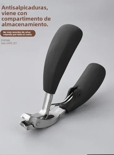 Cortaúñas Curvo Acero Inoxidable Ergonómico