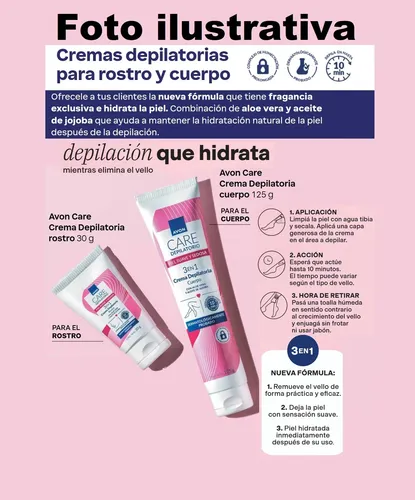 Crema Depilatoria De Rostro 3 En 1 De 30g Care Avon