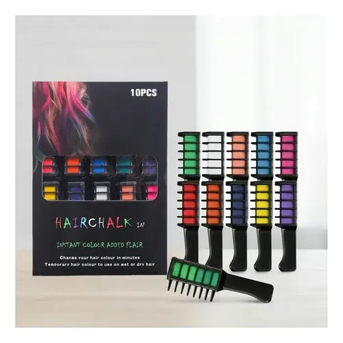 Set De 10 Peines De Tinte Para Cabello Temporales Y Lavables