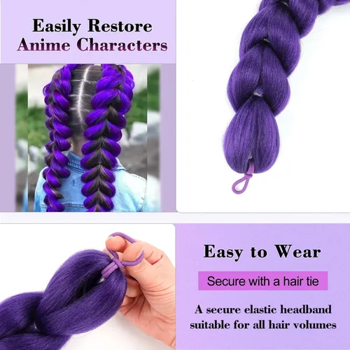 Extensiones De Cabello Getgal Braids Ponytail De 60 Cm, Colo