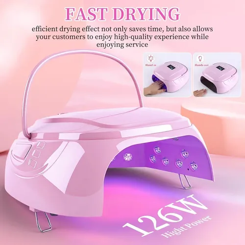 Lámpara Uv Led 126w Astonfog Púrpura, Secador De Uñas