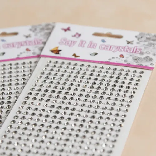 Strass Gemas Autoadhesivas Cara/cuerpo Plateados 3mm X 5unid