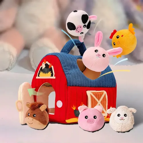 Mzconjunto De Peluches Animales De Granja Navidad Kjmm A