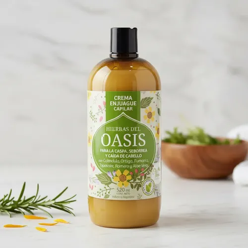 Acondicionador Crema Enjuague Caida Y Caspa Oasis 520 Ml