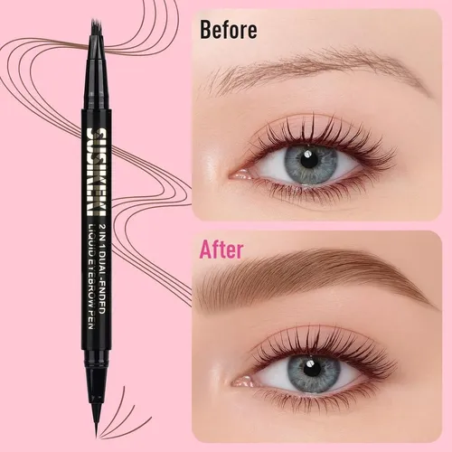 Pen Líquido Para Cejas 2 En 1 Susikeki Brown