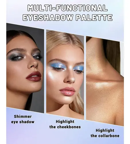 Paleta De Sombras Glitter Blue Fairy Lysdefeu 3 G