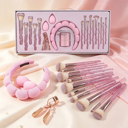 Set De 23 Pinceles De Maquillaje Kit Para Principiantes