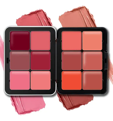 Paleta De Rubores En Crema Hosaily 12 Colores Resistente Al