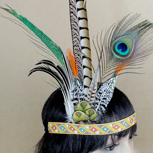 . De Plumas, Diadema, Banda For El Pelo, Vestido, For Fs7