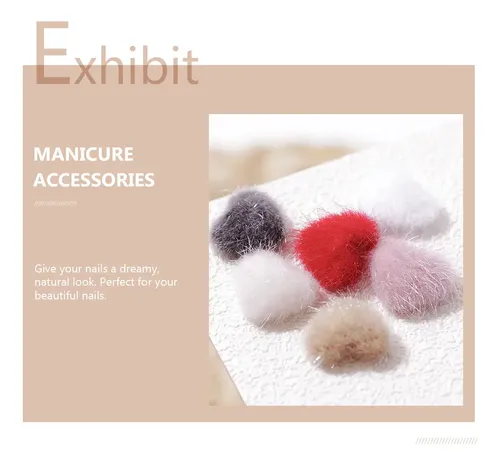 15 Uds. Pegatinas Mini De Felpa Para Manicura