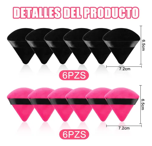 Kit Of 12 Triangular Makeup Sponges Powder Beauty Blender