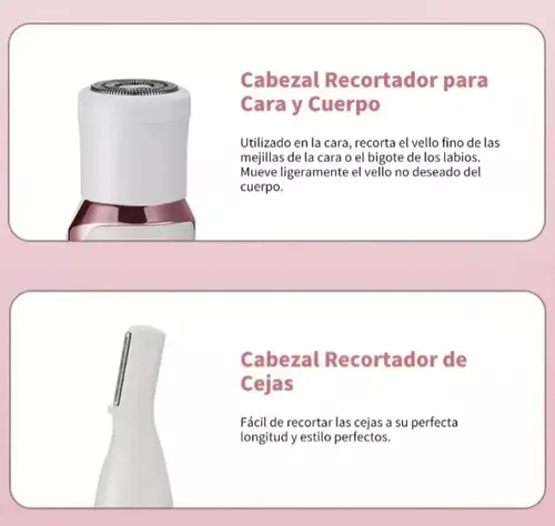 Depiladora Electrica Femenina Cara Y Cuerpo Verano Playa