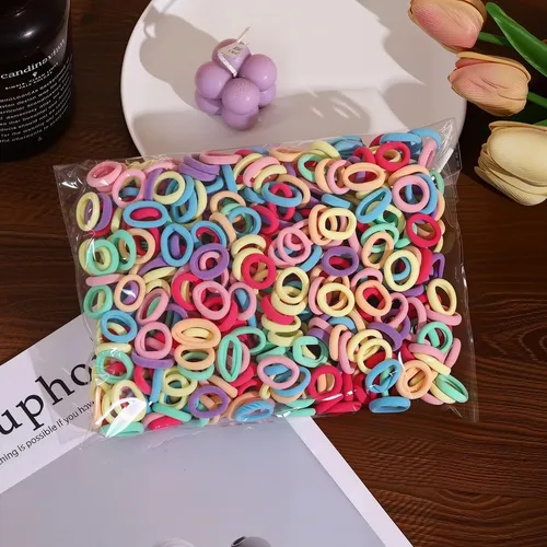 Pack 500 Ligas Elásticas Para Niñas, Colores Enviados Al