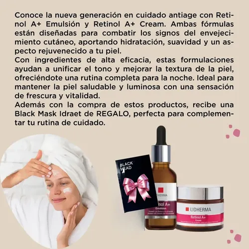 Skincare Facial Kit Retinol Lidherma Antiarrugas Antiedad