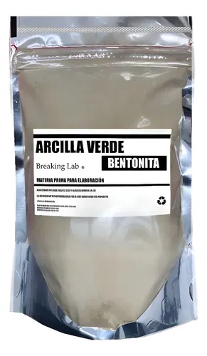 Arcilla Verde Bentonita Pura X 1 Kg Envase Doy Pack Calidad!