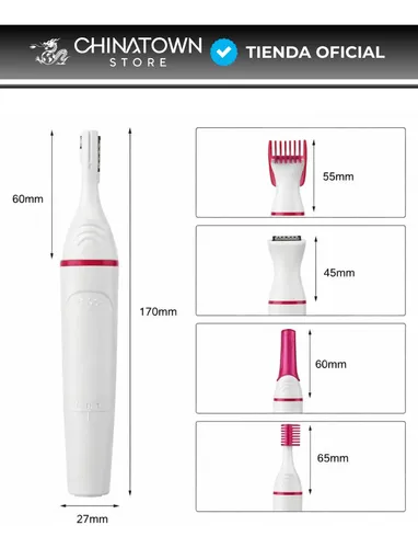 Depiladora Afeitadora Mujer 5 En 1 Facial Corporal Sin Dolor