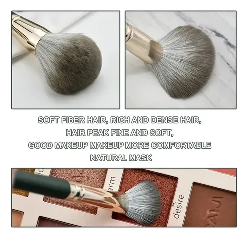Brocha Maquillaje Suave Esponjosa Polvo Sombra Facial .