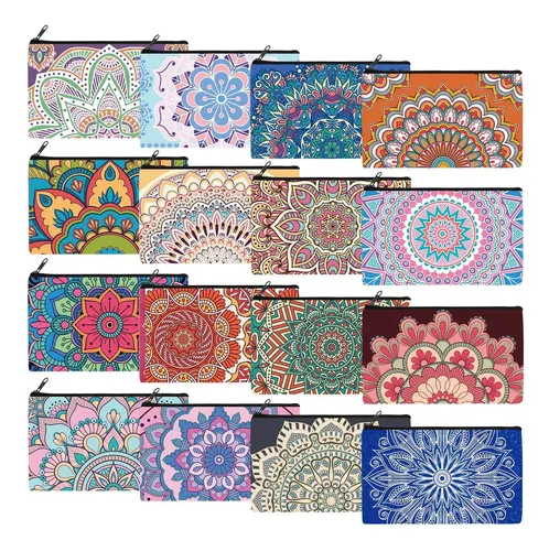 Bolsas De Maquillaje Yahenda Mandala Canvas, 16 Unidades, Pa