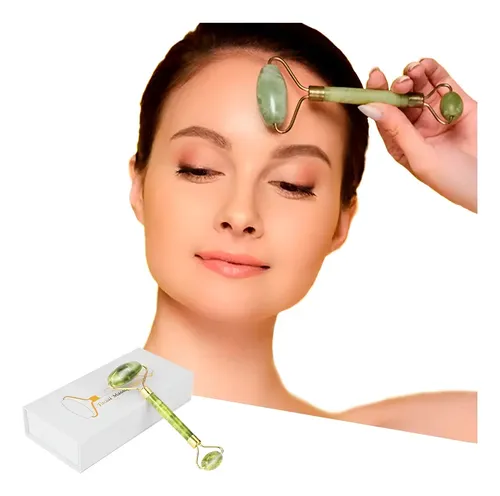Jade Roller Facial Relaja Reduce Hinchazon Bolsas Ojeras Ojo