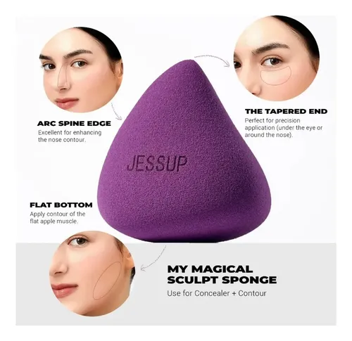 Jessup Set 3 Esponjas Profesionales Base Y Corrector, Sp017