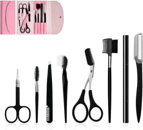 Kit De Cuidado De Cejas Con Funda De Viaje