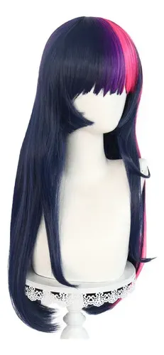 Peluca Larga Recta Azul Twilight Sparkle Cosplay