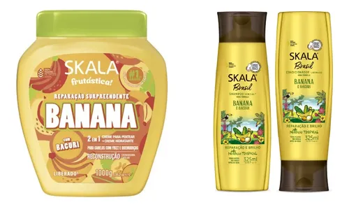 Skala Crema Peinar Banana Kit Shampoo+acondicionador+mascara