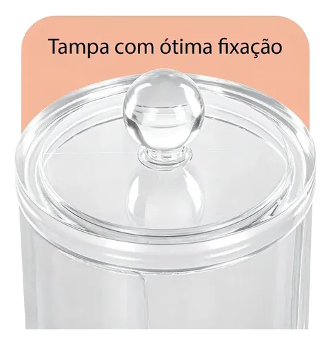 Organizador de Maquillaje de Acrílico Transparente con Tapa Redonda